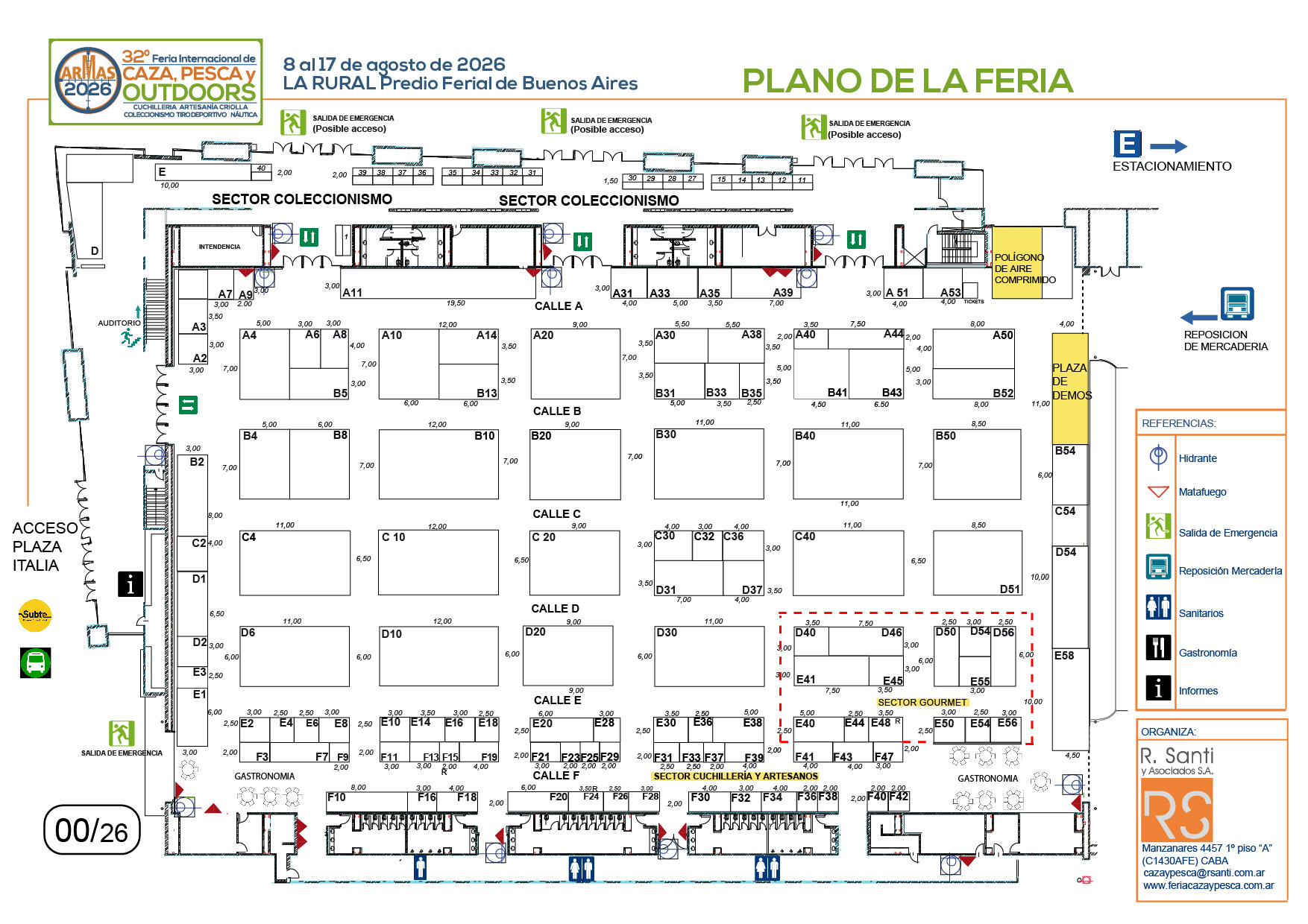 Plano de la feria